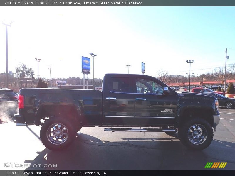 Emerald Green Metallic / Jet Black 2015 GMC Sierra 1500 SLT Double Cab 4x4