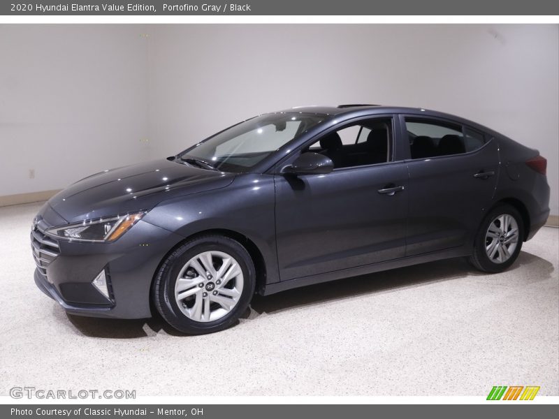 Portofino Gray / Black 2020 Hyundai Elantra Value Edition