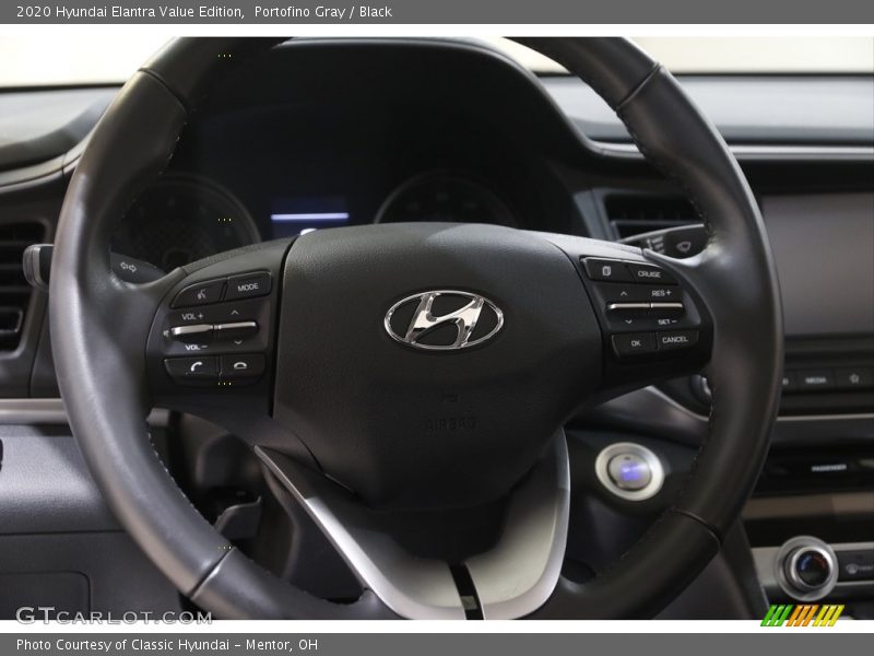 Portofino Gray / Black 2020 Hyundai Elantra Value Edition