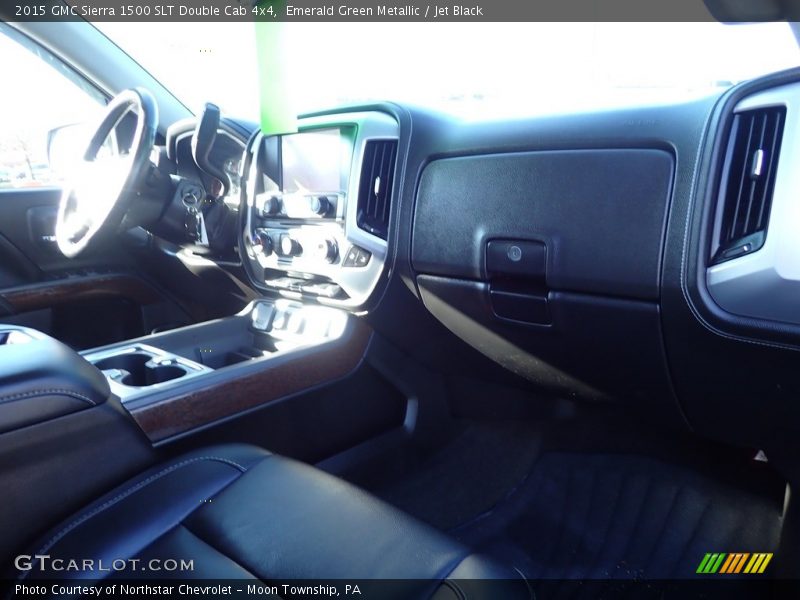 Emerald Green Metallic / Jet Black 2015 GMC Sierra 1500 SLT Double Cab 4x4