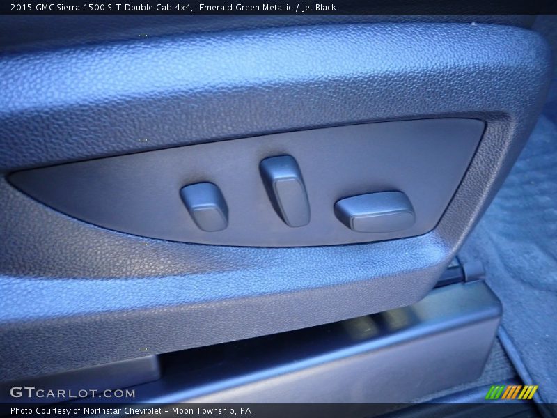 Emerald Green Metallic / Jet Black 2015 GMC Sierra 1500 SLT Double Cab 4x4