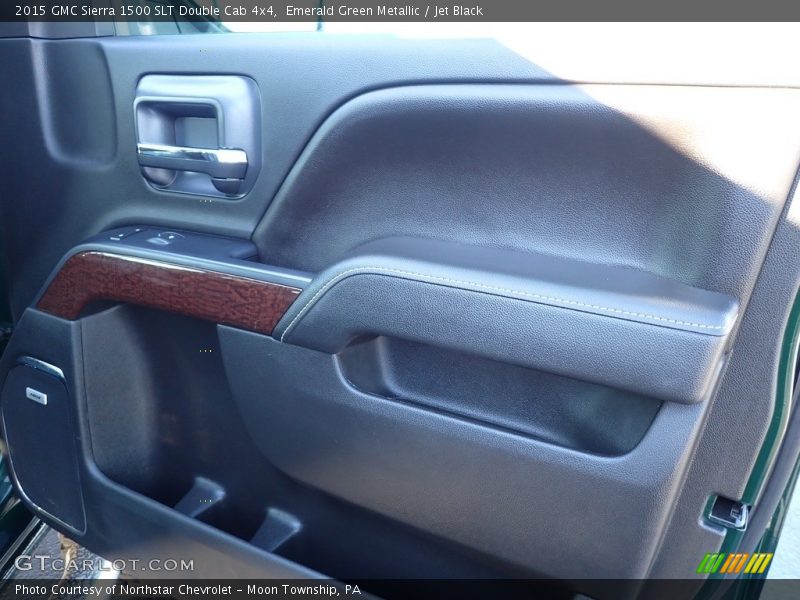 Emerald Green Metallic / Jet Black 2015 GMC Sierra 1500 SLT Double Cab 4x4