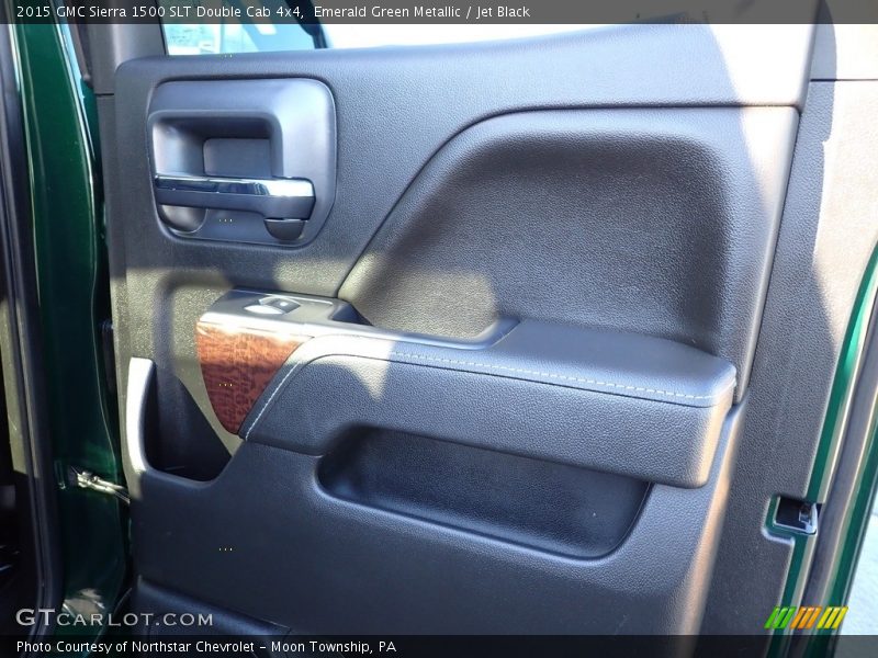 Emerald Green Metallic / Jet Black 2015 GMC Sierra 1500 SLT Double Cab 4x4