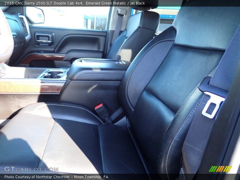 Emerald Green Metallic / Jet Black 2015 GMC Sierra 1500 SLT Double Cab 4x4