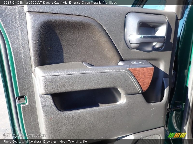 Emerald Green Metallic / Jet Black 2015 GMC Sierra 1500 SLT Double Cab 4x4