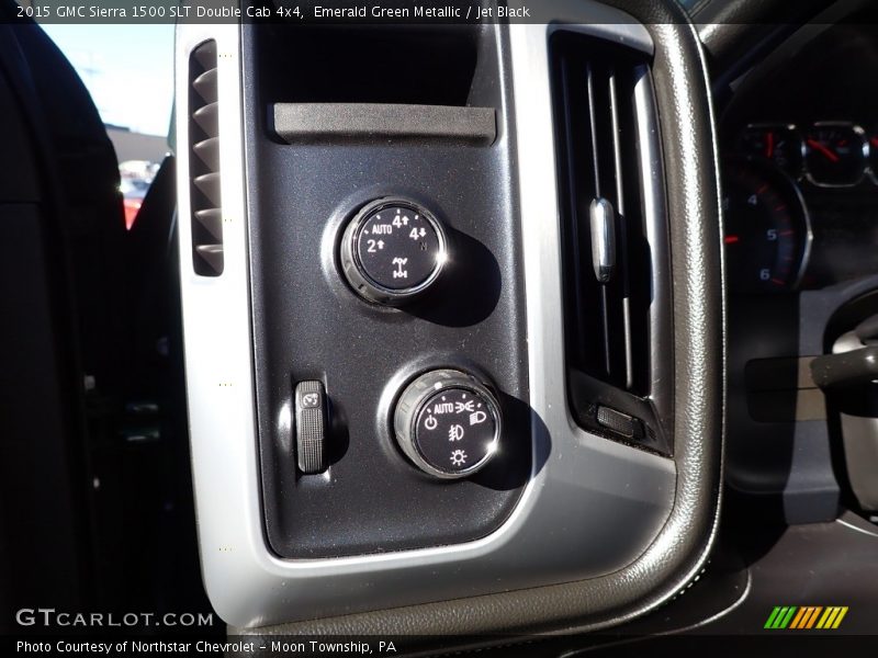 Emerald Green Metallic / Jet Black 2015 GMC Sierra 1500 SLT Double Cab 4x4