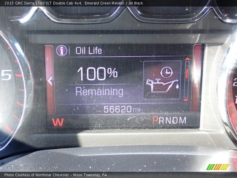Emerald Green Metallic / Jet Black 2015 GMC Sierra 1500 SLT Double Cab 4x4