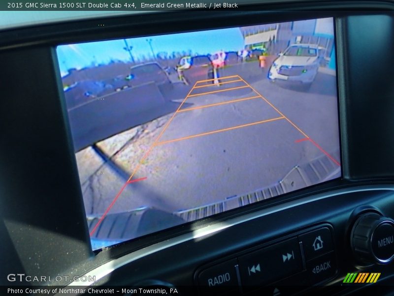Emerald Green Metallic / Jet Black 2015 GMC Sierra 1500 SLT Double Cab 4x4