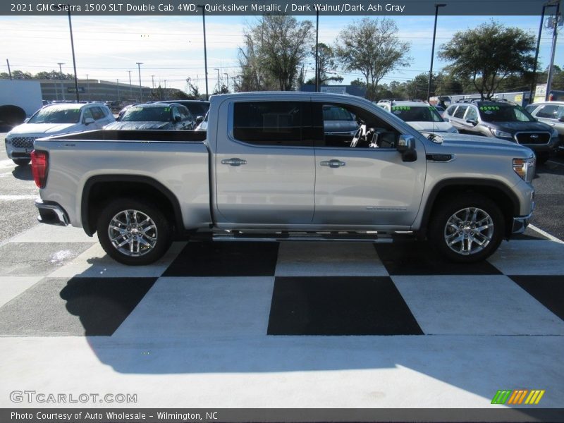 Quicksilver Metallic / Dark Walnut/Dark Ash Gray 2021 GMC Sierra 1500 SLT Double Cab 4WD