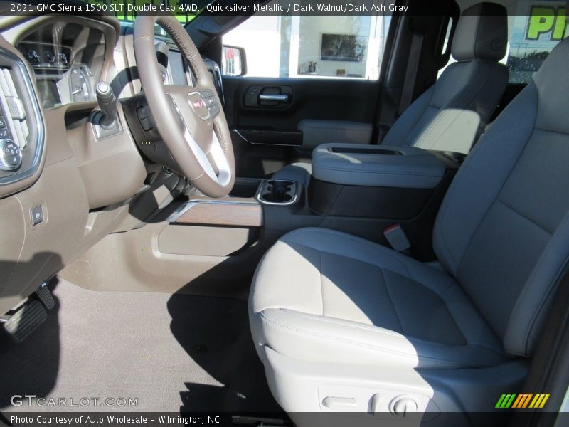 Quicksilver Metallic / Dark Walnut/Dark Ash Gray 2021 GMC Sierra 1500 SLT Double Cab 4WD