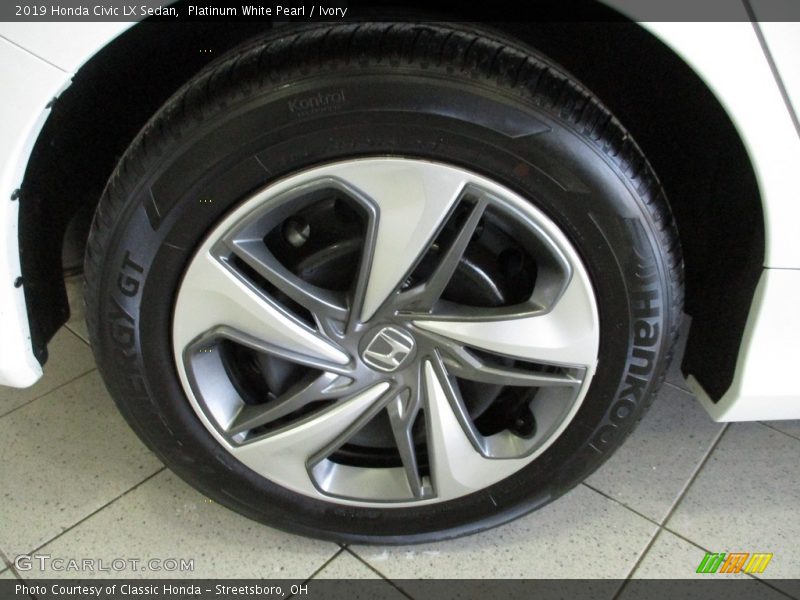 Platinum White Pearl / Ivory 2019 Honda Civic LX Sedan
