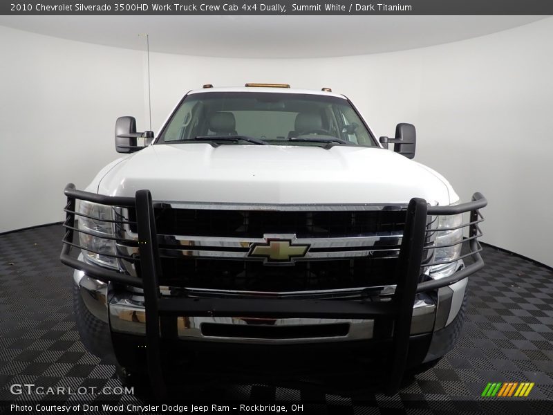 Summit White / Dark Titanium 2010 Chevrolet Silverado 3500HD Work Truck Crew Cab 4x4 Dually