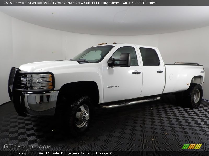 Front 3/4 View of 2010 Silverado 3500HD Work Truck Crew Cab 4x4 Dually