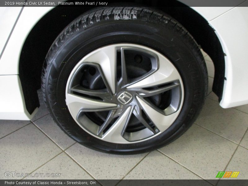 Platinum White Pearl / Ivory 2019 Honda Civic LX Sedan