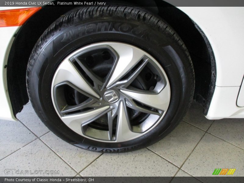 Platinum White Pearl / Ivory 2019 Honda Civic LX Sedan