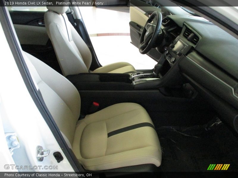 Platinum White Pearl / Ivory 2019 Honda Civic LX Sedan