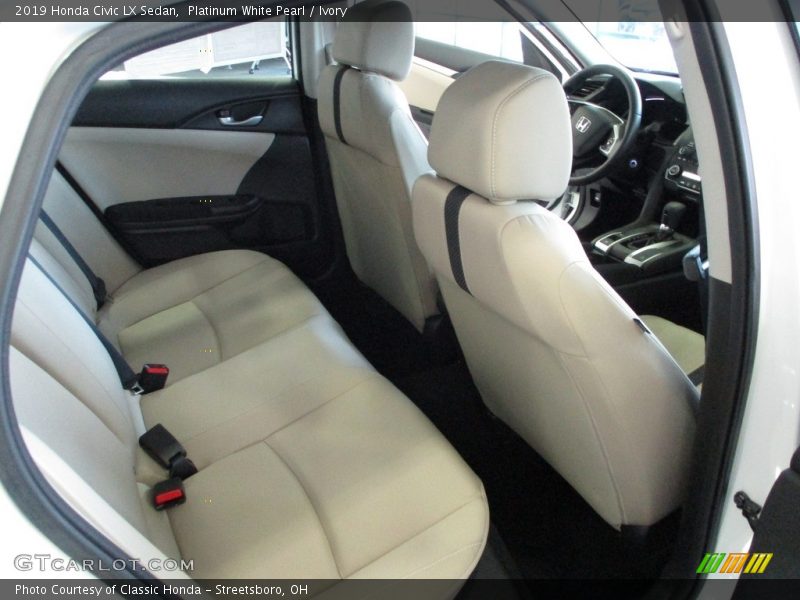 Platinum White Pearl / Ivory 2019 Honda Civic LX Sedan