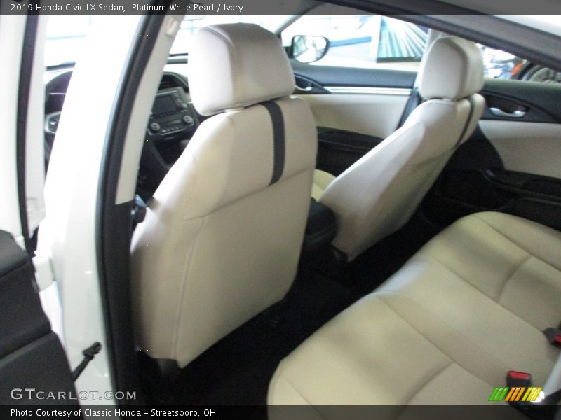Platinum White Pearl / Ivory 2019 Honda Civic LX Sedan