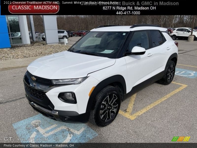 Summit White / Jet Black/Almond Butter 2021 Chevrolet TrailBlazer ACTIV AWD