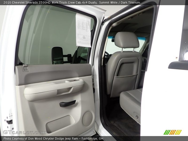 Summit White / Dark Titanium 2010 Chevrolet Silverado 3500HD Work Truck Crew Cab 4x4 Dually