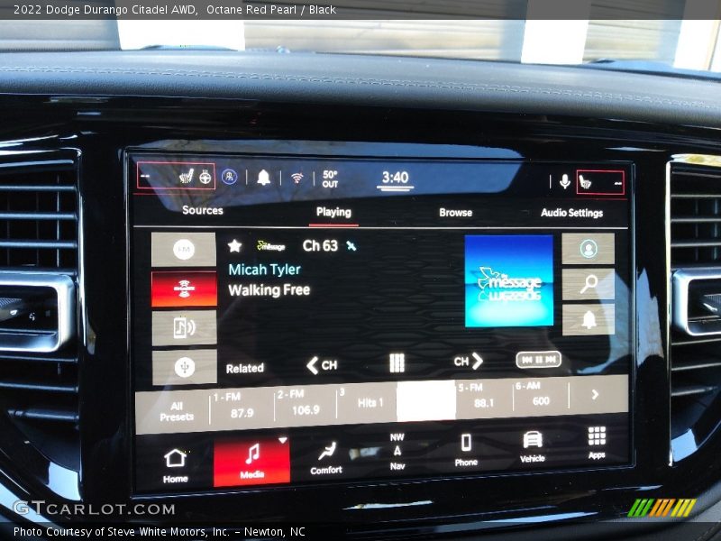 Octane Red Pearl / Black 2022 Dodge Durango Citadel AWD