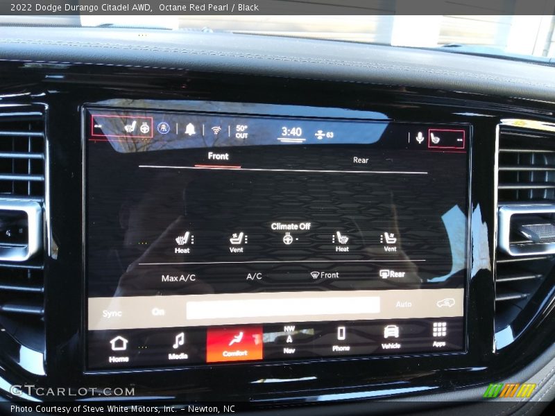 Octane Red Pearl / Black 2022 Dodge Durango Citadel AWD