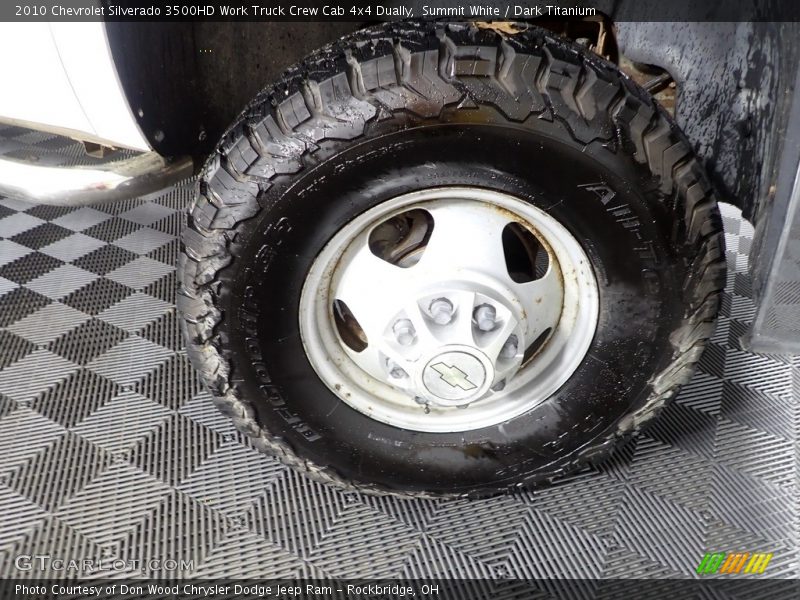 Summit White / Dark Titanium 2010 Chevrolet Silverado 3500HD Work Truck Crew Cab 4x4 Dually