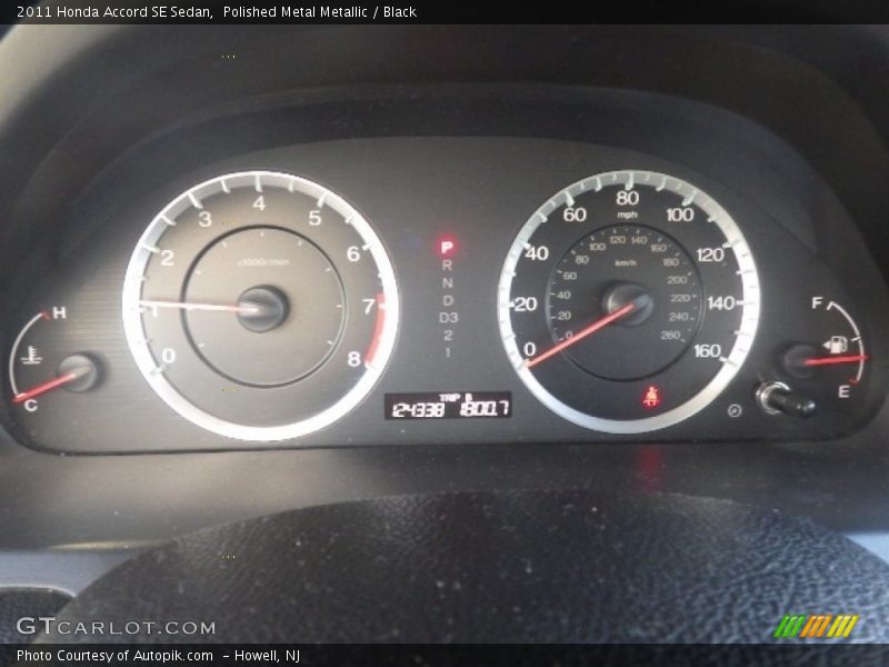 Polished Metal Metallic / Black 2011 Honda Accord SE Sedan
