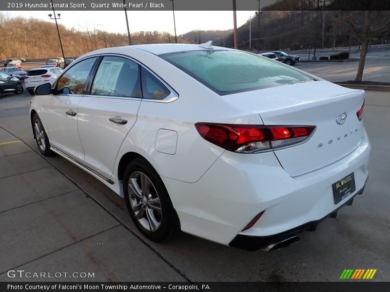 Quartz White Pearl / Black 2019 Hyundai Sonata Sport