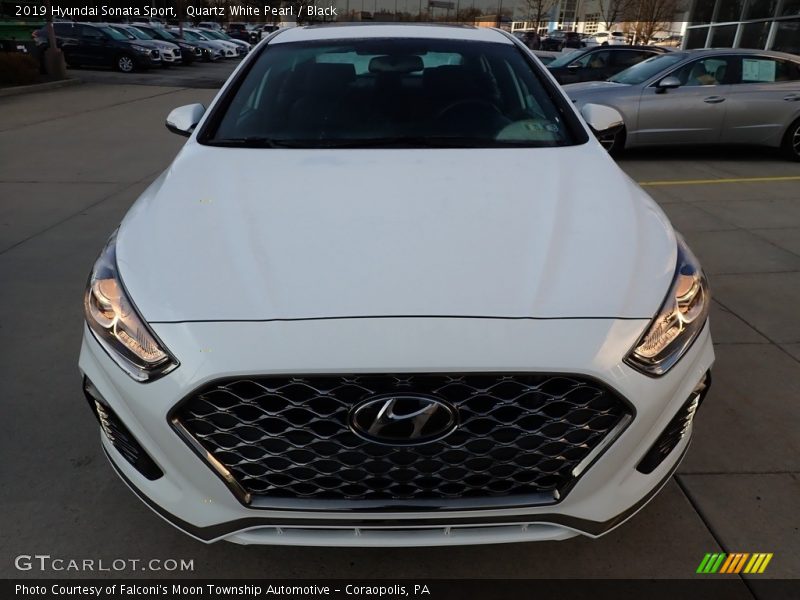 Quartz White Pearl / Black 2019 Hyundai Sonata Sport