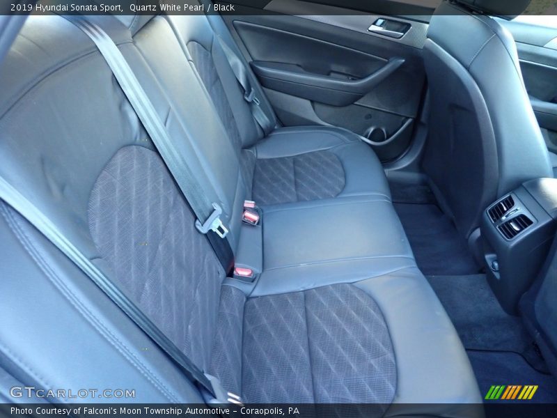 Quartz White Pearl / Black 2019 Hyundai Sonata Sport