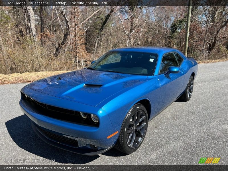 Frostbite / Sepia/Black 2022 Dodge Challenger SXT Blacktop