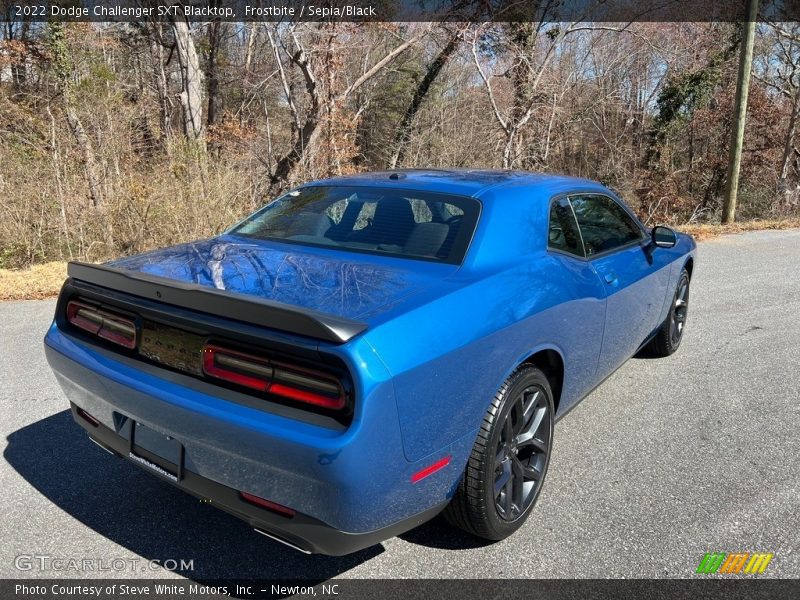 Frostbite / Sepia/Black 2022 Dodge Challenger SXT Blacktop