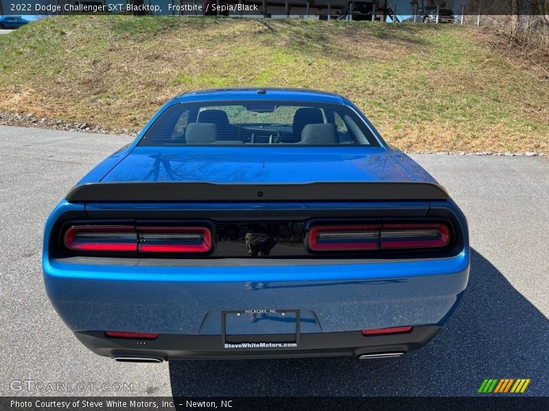Frostbite / Sepia/Black 2022 Dodge Challenger SXT Blacktop