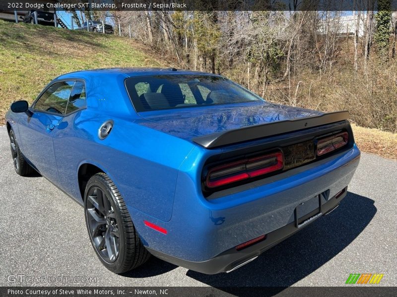 Frostbite / Sepia/Black 2022 Dodge Challenger SXT Blacktop