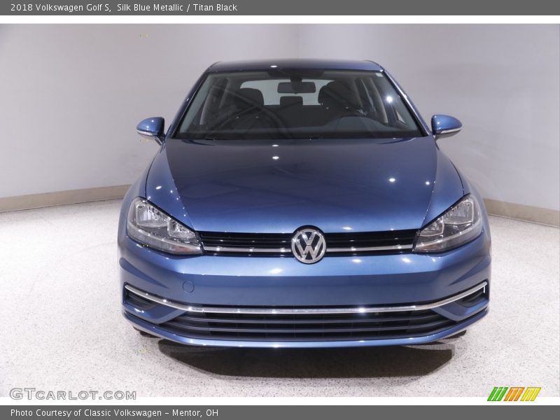 Silk Blue Metallic / Titan Black 2018 Volkswagen Golf S