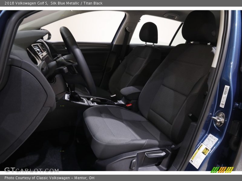 Silk Blue Metallic / Titan Black 2018 Volkswagen Golf S