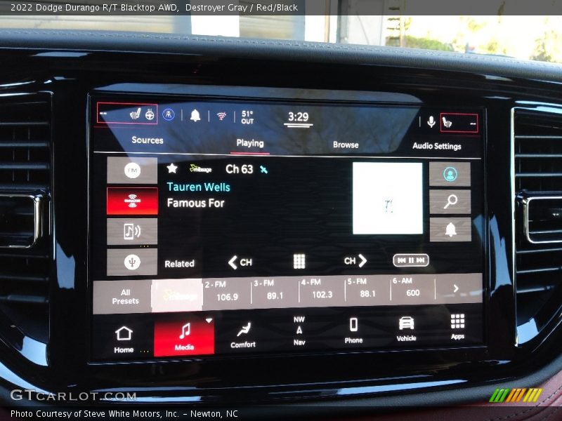 Controls of 2022 Durango R/T Blacktop AWD