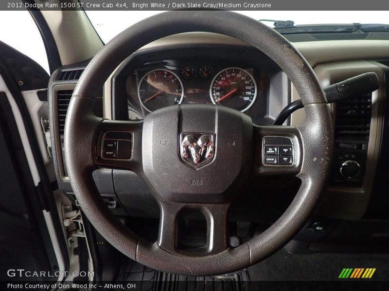 Bright White / Dark Slate Gray/Medium Graystone 2012 Dodge Ram 1500 ST Crew Cab 4x4