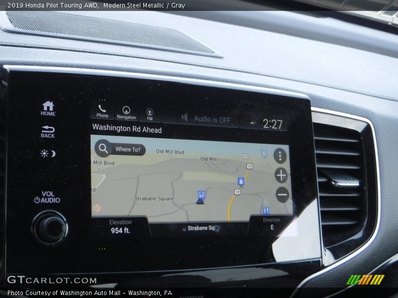 Modern Steel Metallic / Gray 2019 Honda Pilot Touring AWD