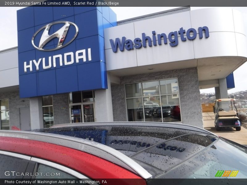 Scarlet Red / Black/Beige 2019 Hyundai Santa Fe Limited AWD