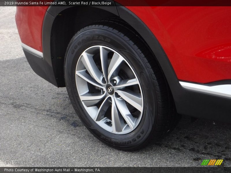 Scarlet Red / Black/Beige 2019 Hyundai Santa Fe Limited AWD
