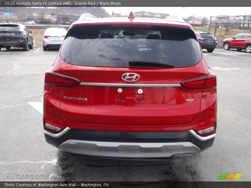 Scarlet Red / Black/Beige 2019 Hyundai Santa Fe Limited AWD