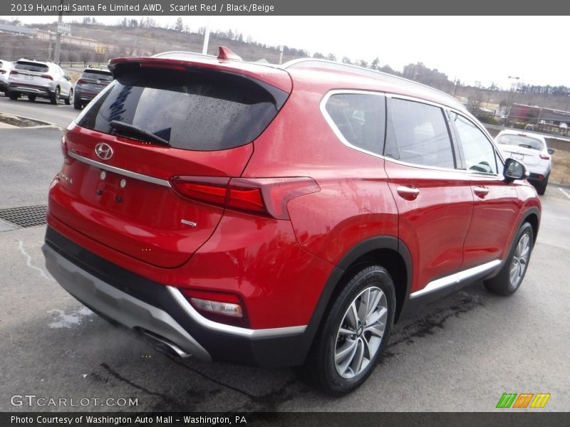 Scarlet Red / Black/Beige 2019 Hyundai Santa Fe Limited AWD