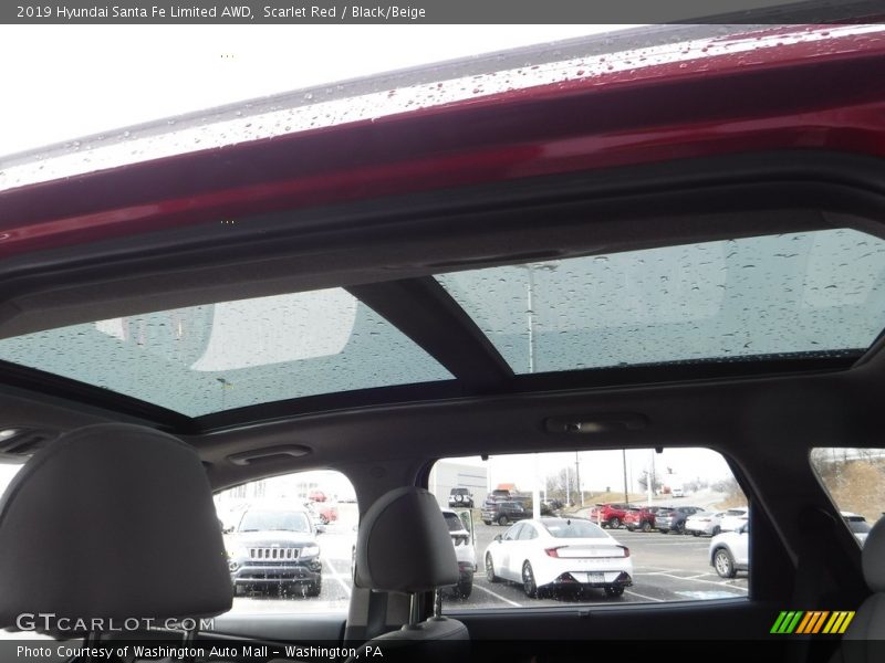 Scarlet Red / Black/Beige 2019 Hyundai Santa Fe Limited AWD