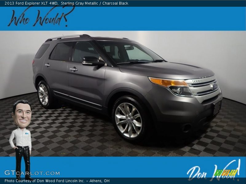 Sterling Gray Metallic / Charcoal Black 2013 Ford Explorer XLT 4WD