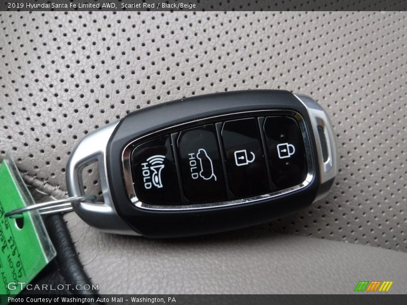 Scarlet Red / Black/Beige 2019 Hyundai Santa Fe Limited AWD