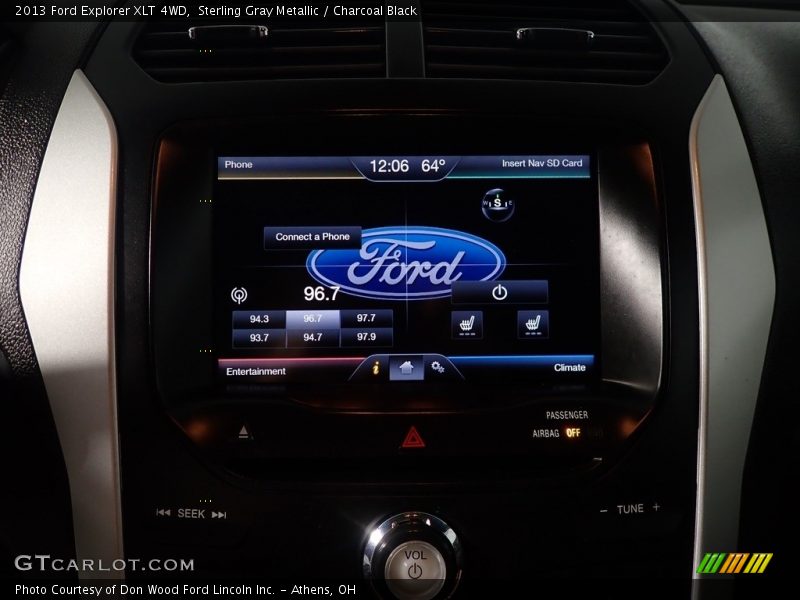 Sterling Gray Metallic / Charcoal Black 2013 Ford Explorer XLT 4WD