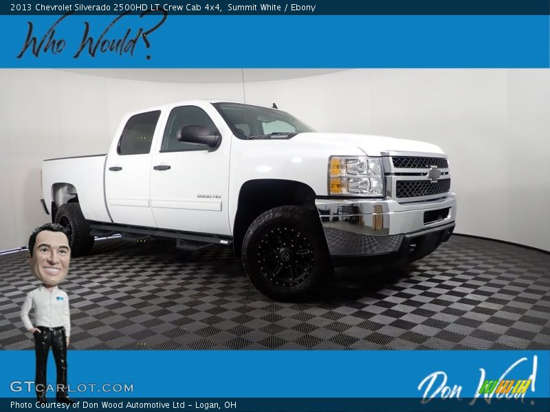 Summit White / Ebony 2013 Chevrolet Silverado 2500HD LT Crew Cab 4x4