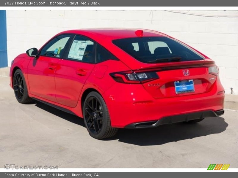 Rallye Red / Black 2022 Honda Civic Sport Hatchback
